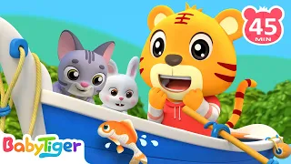 Row Row Row Your Boat🚣‍♂🍃& More Animal Songs & Nursery Rhymes for Toddlers | Animal Time - BabyTiger