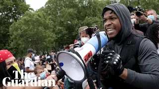 John Boyega makes impassioned speech at Black Lives Matter protest in London