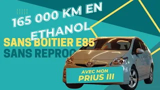 Chauffeur Uber / VTC j'ai fait 165000 kilometres en ethanol avec ma Prius sans boitier E85 ni reprog