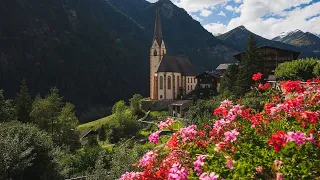 4K Italy Molveno Like City Andalo Lago di Molveno Campanile Basso Cima Tosa Street Walk Alps View 7