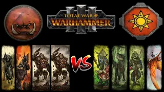 Lizardmen cut me down | Greenskins vs Lizardmen - Warhammer 3 Domination