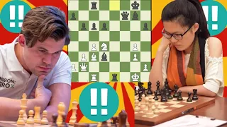 Applauding chess game | Hou Yifan vs Magnus Carlsen 15