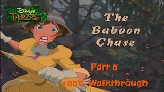 Disney's Tarzan (PS1) 100% Walkthrough - Part 8 - Level 7: The Baboon Chase (Hard)
