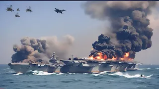 5 minutes ago! The largest US aircraft carrier carrying Leopard tanks was blown up by Russia