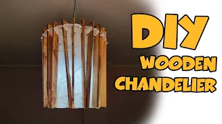 How to Make a Wooden Chandelier from Scrap Wood | DIY Lighting Project#diy#lighting #lightingdesign