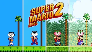 Super Mario Bros. 2 🍄 Versions Comparison 🍄 Famicom Disk System, NES, Arcade, SNES and GBA