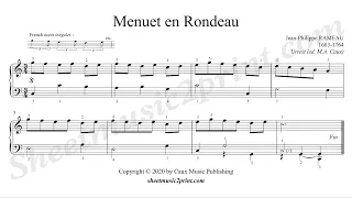 Rameau : Menuet en rondeau - Urtext