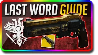 Destiny 2 - How To Get "The Last Word" Exotic Hand Cannon (PvP Medal Tips & The Draw Guide)