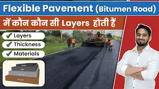 Flexible Pavement (Bitumen Road) में कौन-कौन सी Layer होती हैं? | Types of Layer in Bitumen Road