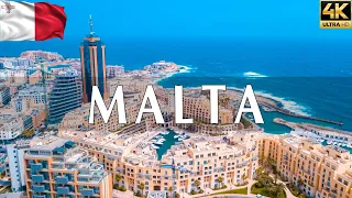 VOLANDO SOBRE MALTA 4K | Increíble paisaje natural hermoso con música relajante | VÍDEO 4K UHD