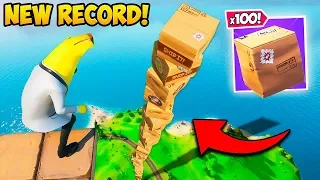 *WORLD RECORD* INSANE BOX TOWER!! - Fortnite Funny Fails and WTF Moments! #852