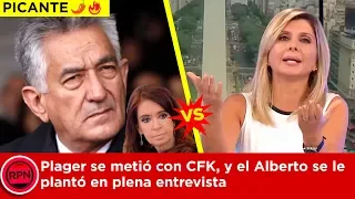 Plager se metió con CFK, y el Alberto Rodríguez Saá se le plantó en plena entrevista
