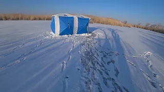 Зимняя рыбалка. Рыбалка с комфортом. Османчики клюют как из пулемета. Открытие сезона 2022-2023.