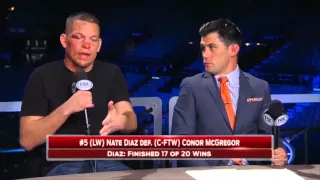 Nate Diaz on UFC 196 win "Oh you're a wrestler now?" - FULL VIDEO