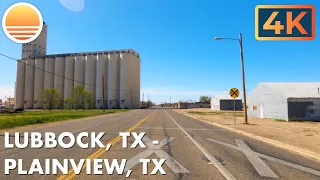 🇺🇸 [4K] Lubbock, Texas to Plainview, Texas! 🚘 Drive with me on a Texas highway.