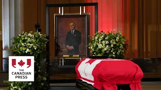 Former prime minister Brian Mulroney lying in state