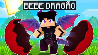 NASCI como um BEBÊ DRAGÃO no Minecraft