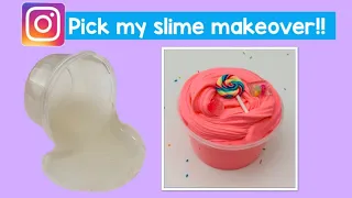 Extreme Instagram SLIME MAKEOVERS!! Instagram followers Pick My Slime Ingredients!!