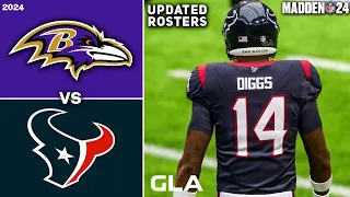 Texans vs. Ravens | Stefon Diggs, Cj Stroud, Derrick Henry | 2024 - 2025 Rosters | Madden 24 PS5
