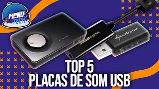 ✔️ TOP 5 PLACAS DE SOM USB PARA MELHORAR A QUALIDADE DO SOM DO SEU HEADSET GAMER!!🔥🎧 MenuTech