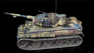 Brush Painting Trumpeter’s - Tiger I Late Production-1/72- Tank Model