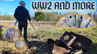 WHAT WE FOUND in an abandoned village | WW2 German DOGTAG, coins & MORE! Metal Detecting house sites