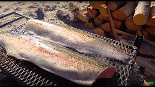 WILD TROUT  over OPEN FIRE {Catch Clean Cook} Hells Canyon