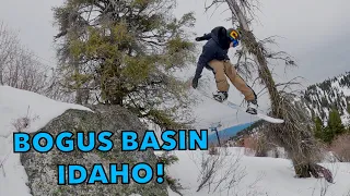 SNOWBOARDING in IDAHO at BOGUS BASIN!