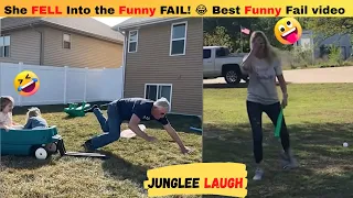 She FELL Into the Funny FAIL! 😂 Best Funny Outdoor Fails Videos @jungleelaugh7664