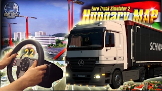 Mercedes-Benz Actros MP2 - Hungary map | ETS2 with logitech G27 | Wheel Camera #8