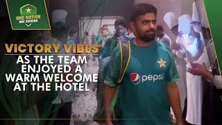 Victory vibes as the team enjoyed a warm welcome at the hotel ✨ | PCB | MA2A
