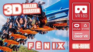 VR Roller Coaster VR 180 3D Fenix  | front seat VR onride POV Toverland achtbaan Vuze XR VR360