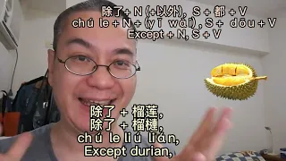 [Shorts 40] 除了+ N + (以外)，S + 都 + V... (except) | Learn Chinese with Teacher Richard
