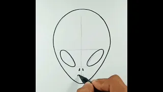 Easy Drawing Alien Face #shorts