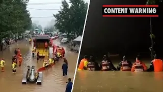 Rescue efforts in China after deadly floods