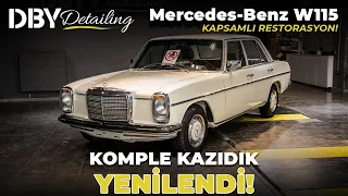 W115'i Komple Kazıdık, Restore Ettik - Mercedes-Benz 220 - Çürük Tamiri, Komple Boya, Cam Filmi
