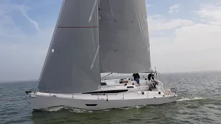 Elan E4 sailing on IJsselmeer, what a beautiful day!