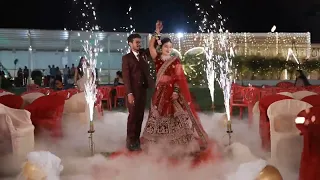 BRIDE AND GROOM ENTRY | BEST COUPLE ENTRY SONG |PRIYANKA & SAHIL| Song- Aaj Sajeya Ve |PIHU BHARBAT