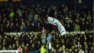 manchester united fans taunt leeds united fans with an istanbul banner @ elland road