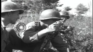 Review of US Army Combat Team operations during the Korean War HD Stock Footage