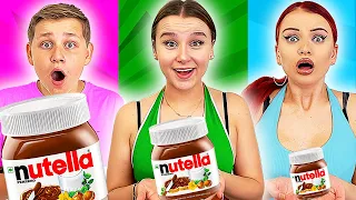 GROß vs MITTEL vs KLEIN Essen 😳🍫 (für 24 Stunden) - Celina