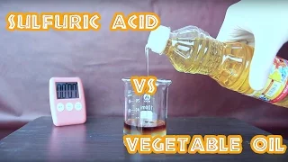 Mix Vegetable Oil Vs Sulfuric Acid - What happens ?