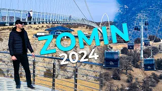Жиззахнинг Зомин тоғида осма дор йўли 2024  / Зоминда осма кўприк 2024 / Zomin cable car / 4K Video