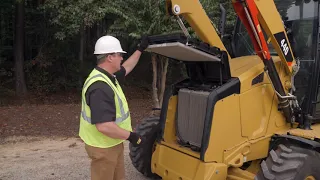 Cat® 440 and 450 Backhoe Loader Cleaning Coolers Overview