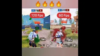 60 FPS Vs 120 FPS Compare In Pubg Mobile #shorts #pubg