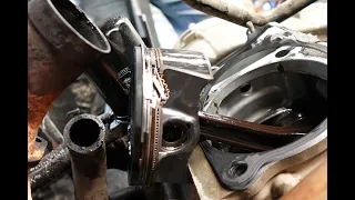 Arctic Cat 700 engine exploded . top end rebuild.