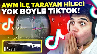 AWM İLE M416 GİBİ TARAYAN HİLECİ!! 😱 | PUBG MOBILE TİKTOK VİDEOLARI İZLEDİK #9