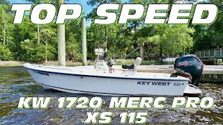 Key West 1720 & Mercury Pro XS 115 Top Speed
