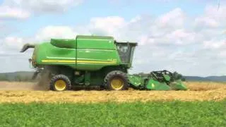 Combine Harvesting Barley