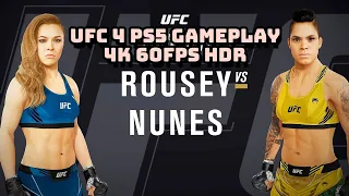 Amanda Nunes vs Ronda Rousey UFC 4 PS5 Gameplay 4K 60FPS HDR